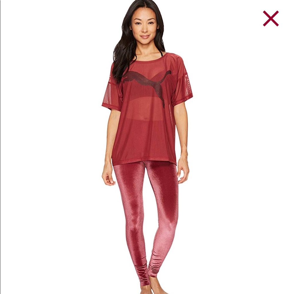 NWT 💞 Puma Cordovan velvet tight leggings